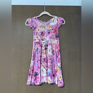 Floral Pink Kids Dress